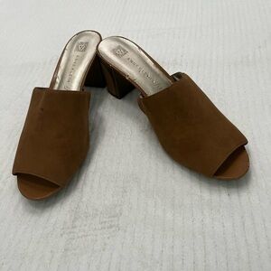Anne Klein Tan Mules
